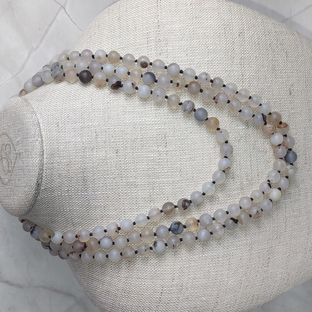 Best Of Everything Matte Agate Gemstone Necklace